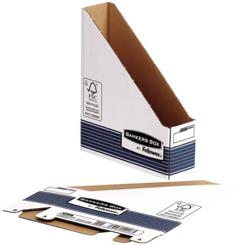 Scatola archivio FELLOWES Bankers Box® System 8x31,6x26,3 cm blu/bianco portariviste A4 - 0026301